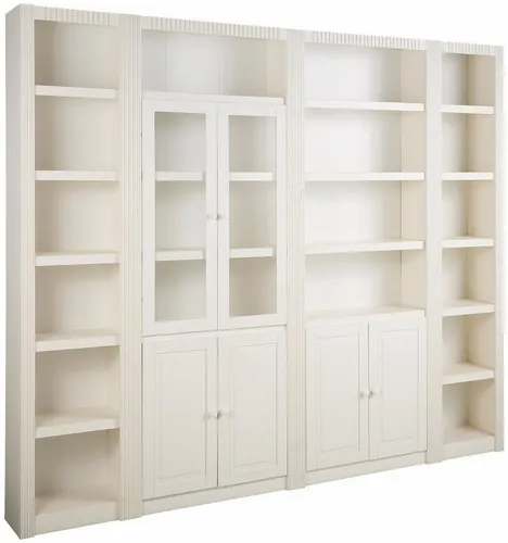 Home affaire Bücherwand Bergen aus massivem Kiefernholz - Bücherwand aus FSC®-zertifiziertem Kiefernholz, 255 cm breit, ideal für ein natürliches Ambiente und umweltfreundlich mit Eco-Republic Logo.