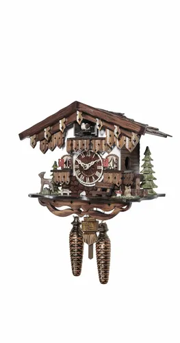 Quarz Kuckucksuhr Schwarzwaldhaus mit Musik  EN 485 QM NEU