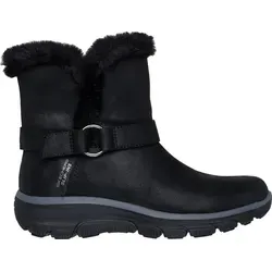 Skechers Damen 168045-blk Stiefel, Schwarz, 37 EU - Wanderschuhe aus veganem Leder mit warmem Kunstpelzfutter und Wickelriemen, ideal für Komfort und Stil bei Outdoor-Aktivitäten.