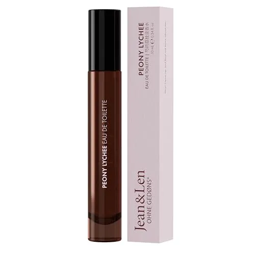 Jean & Len Eau de Toilette Peony & Lychee, 10 ml | Mit Pfingstrose & Litschi Duft, praktisches Mini Parfum, ideal für unterwegs, hochwertiger Glasflakon