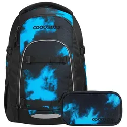 coocazoo Schulranzen Schulrucksack-Set MATE Mystic Clouds 2-teilig (2-teilig), ergonomisch, Körpergröße: 135