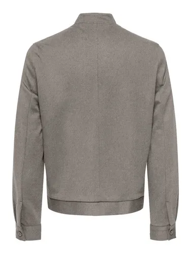 Only & Sons MARK BRUSH Bomberjacke - Funktionsjacken mit klassischem Design und sportlichem Baseball-Ausschnitt, durchgehender Reißverschluss für einfachen Zugang und Knopfärmelbündchen für optimale Passform.