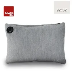 POWER INN® Wärmekissen 20 x 30 cm Soft Filz hellgrau mit Akku