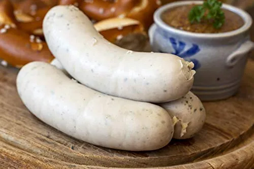 Food-United Weißwurst Münchner Art 300g aromaintensiv mit Schweinefleisch und Kräutern nach traditionellen Leitsätzen hergestellt mit Premium Qualität für echte Feinschmecker
