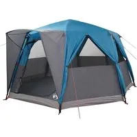vidaXL Hütten-Zelt Blau 425 x 396 x 222 cm – Ideal für Familien-Camping
