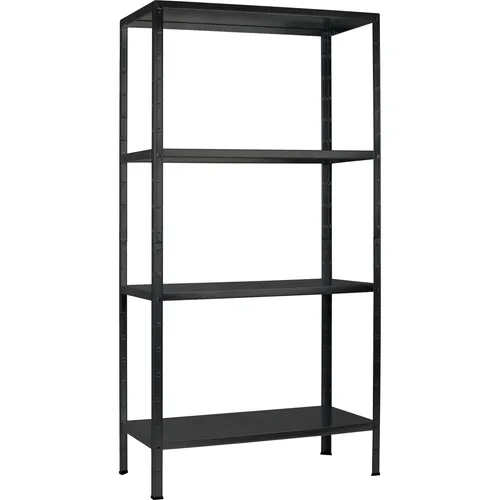 SCHULTE Regalwelt Steckregal mit PowerMAX Fachböden - Lagerregal mit 4 Fachböden, Tragkraft bis 65 kg pro Ebene, ideal für Werkstatt und Garage, einfacher, werkzeugloser Aufbau für schnellen Einsatz.