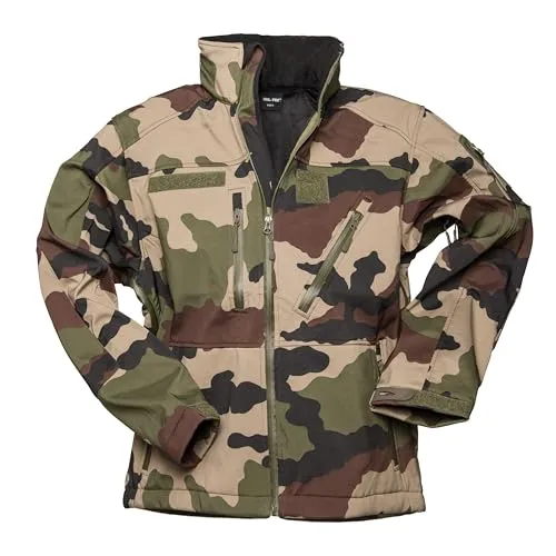 Mil-Tec Softshelljacke SCU 14 für Herren - Funktionsjacke für Herren, atmungsaktiv, winddicht & wasserabweisend – ideal für Outdoor-Aktivitäten und individuell gestaltbar mit Patches.