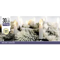 Weihnachts Kerzen-lichterkette - Home Styling Collection - Dekorative LED-Kerzen mit 30 Lichtern, ideal für festliche Weihnachtsdekoration. Energieeffizient und in stilvollem Weiß, schaffen sie eine gemütliche Atmosphäre und sind das perfekte Geschenk für die Feiertage.
