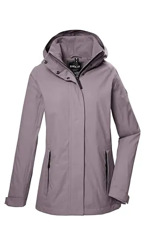 G.I.G.A. DX by killtec Damen Funktionsjacke GS 53 WMN JCKT - Funktionsjacke für Damen, wasser- und winddicht, ideal für kühle Sommertage. Atmungsaktiv mit 10.000 mm Wassersäule. Nachhaltig hergestellt, PFAS-frei und teilweise aus recyceltem Material.