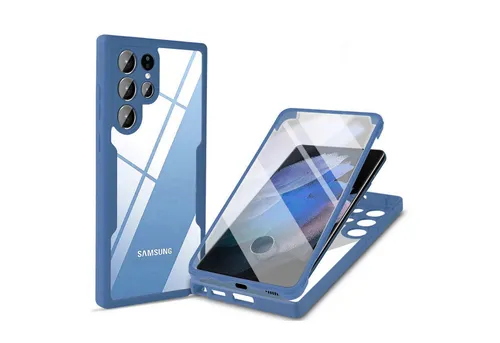 betterfon Handyhülle für Samsung Galaxy S22 Ultra TPU Schutzcase, 2-teiliges 360 Grad Case mit Rundumschutz und Displayschutz
