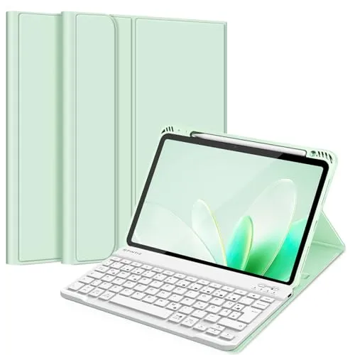 FINTIE Tastatur Hülle für iPad Air 11 Zoll mit QWERTZ Keyboard - Tastaturhülle für iPad Air 11 Zoll (M3/M2) mit abnehmbarer Bluetooth-Tastatur, integrierter Stifthalterung und schützendem TPU-Design für optimalen Schutz und einfache Handhabung.