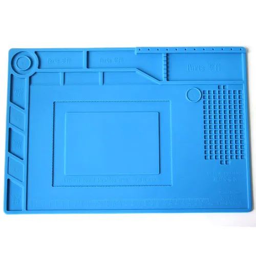 Silikon Lötmatte, 350x250mm, mit Werkzeughalterung und 4 Magnetzonen