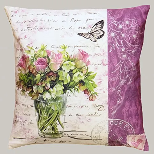 Kissenhülle mit Fotoprint, 40x40 cm, Rosen