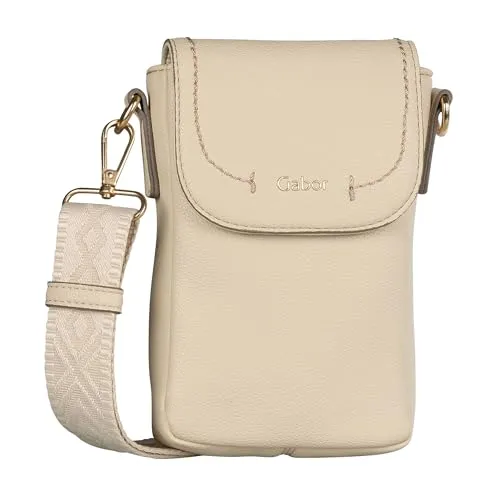 Gabor Handytasche Mobile Phone Case, Cream White - Smartphone-Hüllen mit eleganter Überschlagklappe und abnehmbaren, verstellbaren Schulterriemen für optimalen Tragekomfort.