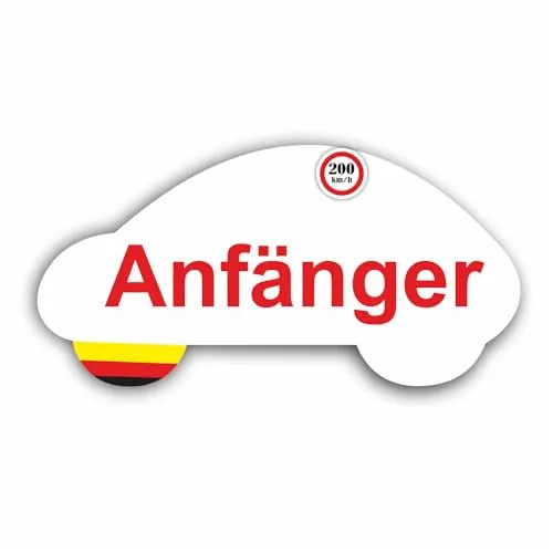 Sachverständigen-Zubehör® Magnetfolie als Fahranfänger [EXTRA STARK Magnet] Führerschein bestanden Geschenk 21 x 10 cm | Fahranfänger Aufkleber | Magnetschilder als Fahranfänger Schild Auto UV