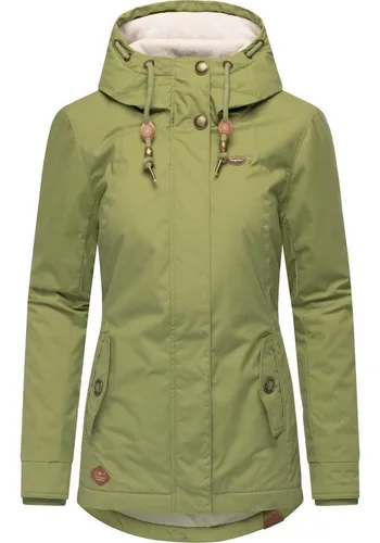 Ragwear Winterjacke Monade Damen Winterparka mit Kapuze und m. Fleece gefüttert