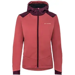 VauDe Damen Qimsa Fahrrad-Softshelljacke - 36 - brick - Fahrradbekleidung mit optimalem Wetterschutz, verstellbarer Kapuze und reflektierenden Elementen für Sicherheit und Komfort beim Radfahren.