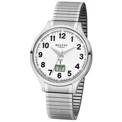 Regent Herrenarmbanduhr Funk 1841.40.89 Edelstahl FR211 - Edelstahl-Armbanduhr mit Funktechnologie, präzise Zeitmessung und stilvolles Design für modebewusste Herren.