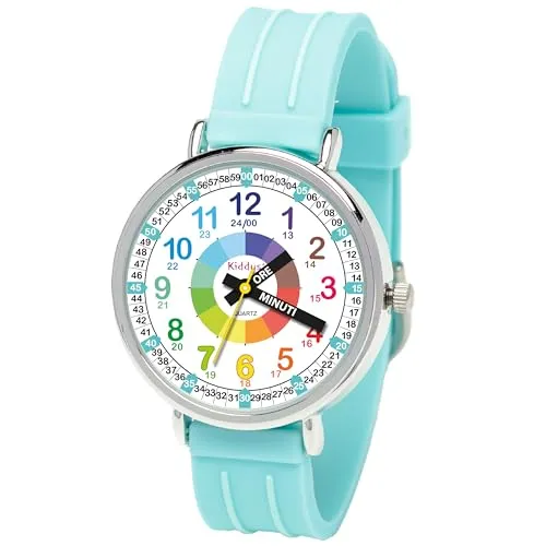 Kiddus Lernuhr Kinder, Analoge Armbanduhr ab 5 Jahren, Jungen Mädchen