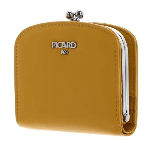 Picard Bingo Geldbörse für Damen aus Leder in Honey - Damen-Geldbörse aus hochwertigem Echtleder, kompaktes Format 9x10x3 cm, elegantes Design in stilvollem Honey für Alltag und besondere Anlässe.