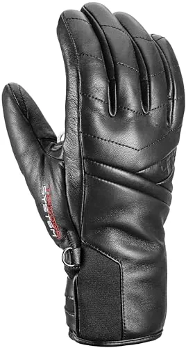 LEKI Damen Fingerhandschuhe Snowfox 3D Elite Black 7 - Motorradhandschuhe aus wasserabweisendem Schafsleder mit Hyperloft-Isolierung für optimale Wärme und Komfort, ideal für kalte Tage.