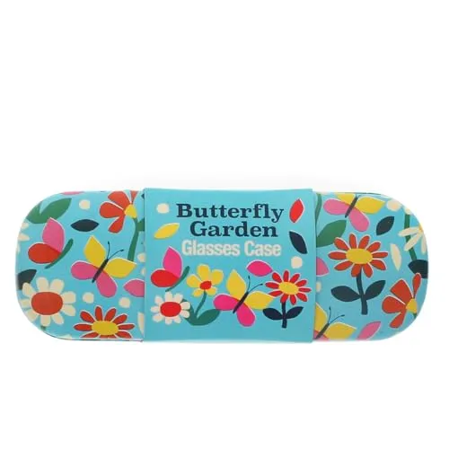 Rex London Hartschalen-Brillenetui und Reinigungstuch, Schmetterlingsgarten