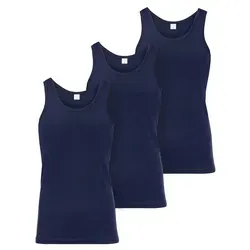 Ladeheid Unterhemd Tanktop Herren Baumwolle Set 3 Stück LA40-258 blau XXL - Herrenunterhemden, atmungsaktive und feuchtigkeitsregulierende Baumwollqualität für optimalen Tragekomfort, ideal für sportliche und lässige Looks.
