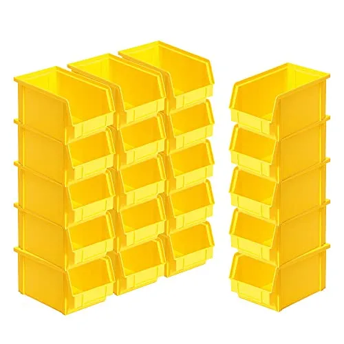 BRB-Lagertechnik Kleinteilemagazin 20x Sichtbox CLASSIC FB 4 - Ordnungsboxen für Kleinteile, robust und stapelsicher, ideal für Werkstätten und Lager, kälte- und hitzebeständig.