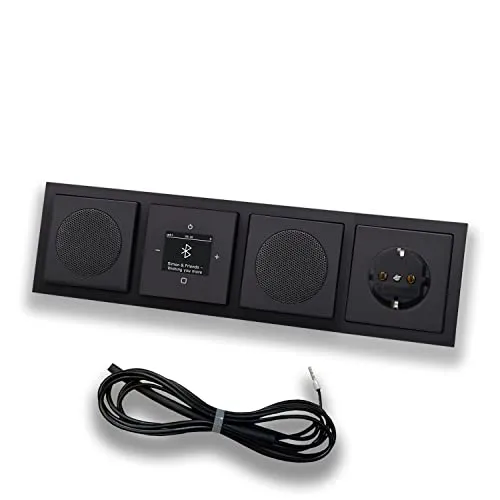 Busch Jäger DAB+ Unterputz Bluetooth Radio 8217U-101 Schwarz Matt Komplett-Set