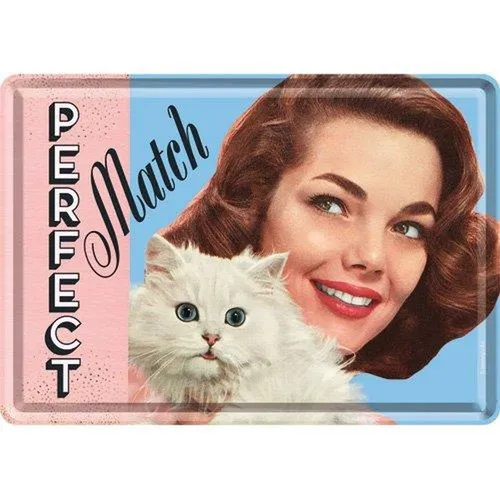 Nostalgic-Art - Mini-Blechschild Metallschild Postkarte 10x14cm - Perfect Match