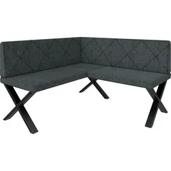 Eckbank Akiko Metal X - Eckbankgruppe für Ihrem Esszimmer, Küche modern, Sitzecke, Essecke. Perfekt für Küche, Büro und Rezeption. Solide und ...