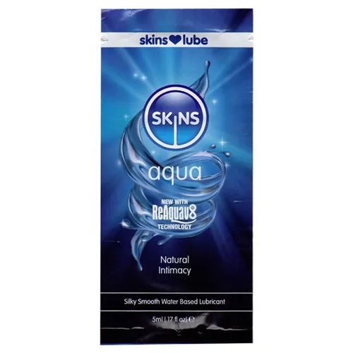 Produktbild Skins AQUA 5ml Gleitgel Wasserbasis, reaktivierbar, natürliches Gefühl