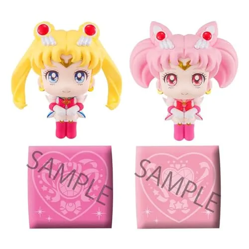 Megahouse Pretty Guardian Sailor Moon Statuen PVC Look Up Super Sailor Moon & Super Sailor Chibi Moon LTD Ver. 11 cm