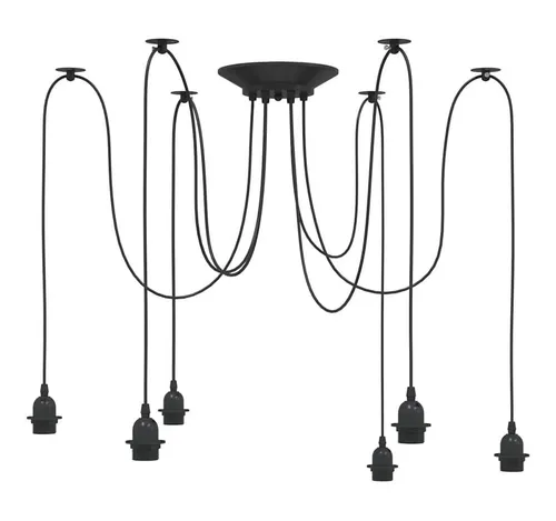 vidaXL Pendelleuchte mit 6 E27 Fassungen - Vintage Metall Hängelampe - Lampen für stilvolle Beleuchtung: Diese robuste Pendelleuchte im Vintage-Look passt perfekt in jeden Raum und bietet flexible E27-Fassungen für individuelle Lichtgestaltung.