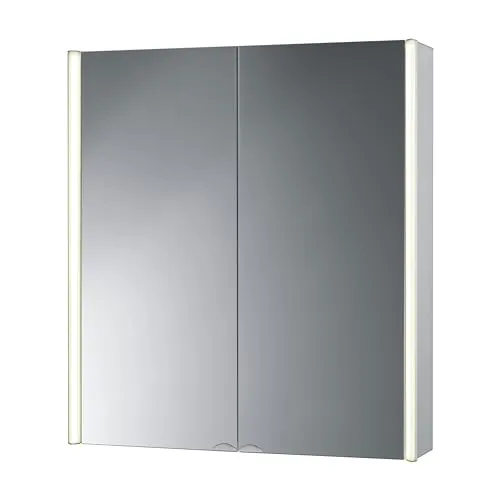 Jokey Spiegelschrank CantALU SS alu 67cm - Spiegelschränke fürs Bad mit 2 LED Light Strips und 3 verstellbaren Glaseinlegeböden, ideal für eine stilvolle und funktionale Badezimmereinrichtung.