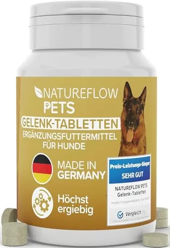 Gelenktabletten Hunde – Hochwertige Unterstützung für Gelenke, Made in Germany - Gelenk- & Knochenschutz für Hunde, mit Grünlippmuschel und MSM für hohe Akzeptanz und langanhaltende Bewegungsfreude. Optimal für alle Hundegrößen!