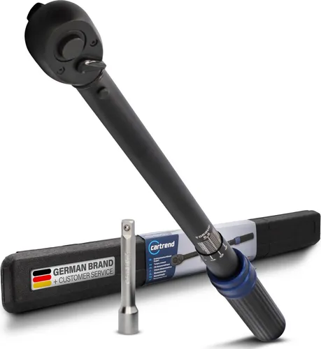 Cartrend Expert Drehmomentschlüssel 40-220 Nm mit Koffer - Praktischer Drehmomentschlüssel für präzises Arbeiten beim Reifenwechsel, inklusive stabilen Koffer für einfachen Transport und Aufbewahrung.