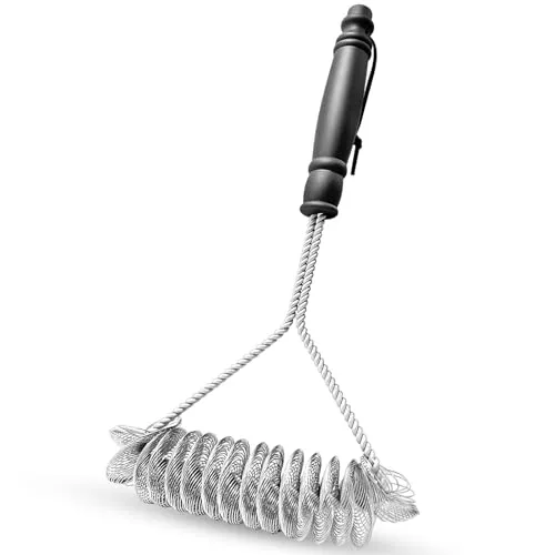 Xpieoyrm Grillbürste, Grill Reinigungsbürste mit dichte Edelstahl Borsten, Grill Zubehör, Grillcleaner Brush mit ergonomischem Griff, für Gasgrill, Holzkohlegrill, Elektrogril, Grillrost
