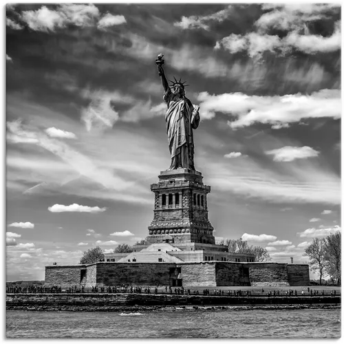 Artland Leinwandbild New York City Freiheitsstatue, Amerika (1 St), auf Holzrahmen gespannt