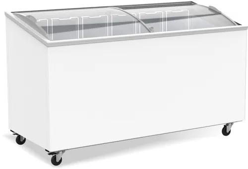 Tiefkühltruhe 461 Liter mit Glasdeckel – abschließbar und mobil