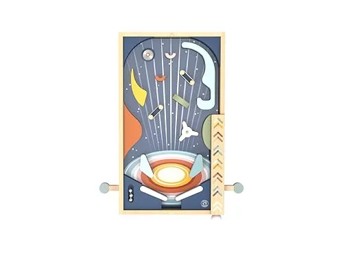 Speedy Monkey SP2001 Flipper Spiel - Gesellschaftsspiel aus robustem Holz, bunt gestaltet und ideal für stundenlangen Spielspaß für die ganze Familie. Perfekt als Geschenk und fördert kreatives Spielen.