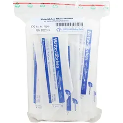 Wattestäbchen Holz 15 cm kleiner Kopf steril 50X2 St von Dr. JUNGHANS