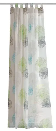 Clever-Kauf-24 Gardine Schlaufenschal Rawlins grün (1 St), Schlaufen, transparent