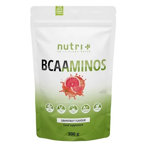 BCAA Pulver Grapefruit - Aminosäuren Complex hochdosiert - BCAAminos Instant Powder vegan - Aminosäure-Pulver - 2:1:1 L-Leucin L-Isoleucin L-Valin 300 g Aminosäurekomplex