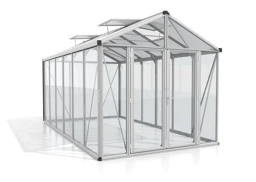 Vitavia Gewächshaus Zeus Comfort 11900, ESG/HKP - Premium Gewächshaus für anspruchsvolle Gärtner, windstabil, mit robustem Design und komfortabler Doppelflügeltür. Hohe Isoliereigenschaften durch Kombiverglasung für optimale Pflanzenpflege.