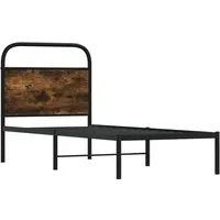 Bettgestell ohne Matratze 75x190 cm in Räuchereiche