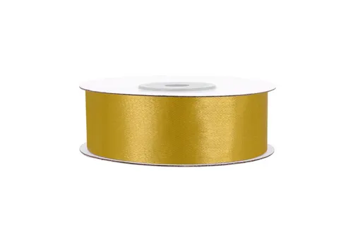 Creativery Satinband, Satinband 25mm x 25m Rolle Gold