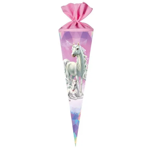 Nestler Schultüte Einhorn Märchenwald 70cm rund