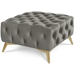S-STYLE Hocker Wilhelm in Grau – 80 cm Breite