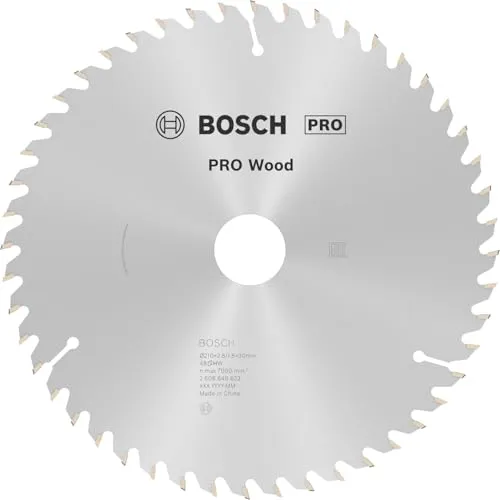 Bosch Accessories Optiline Hartmetall Kreissägeblatt 210mm - Kreissägeblätter für präzise Schnitte in Holz. Mit 48 Carbide-Zähnen und formstabilem SK5-Stahl für hohe Genauigkeit und reduzierte Schwingungen.